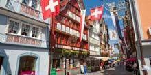 La rue centrale du village d'Appenzell Webcam - Zurich