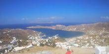 Blick vom Berg auf die Insel Ios Webcam - Athen