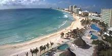 Vista della spiaggia sabbiosa dal Krystal Hotel Webcam - Cancun