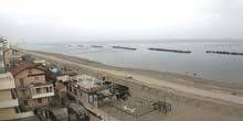 Vue sur la plage depuis le Dolphin Hotel Webcam - Rimini