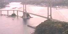 Pont vers l'île du Cap Webcam - Kusatsu