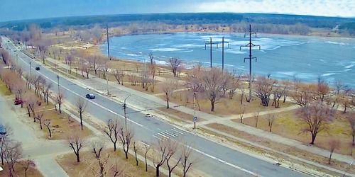 st. Novikov. Blick auf den See "Chistoe". Vorort Webcam - Severodonetsk
