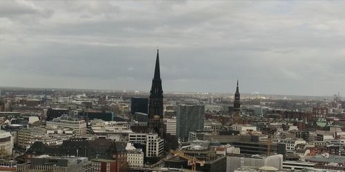 Via Englische Planke. Panorama della città. Webcam - Amburgo
