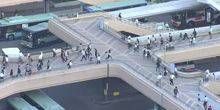 Fußgängerbrücken am zentralen Busbahnhof. Webcam - Sendai