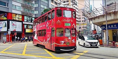 Virtuelle Tour durch die Hongkonger Doppeldecker-Straßenbahn Webcam - Hongkong