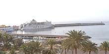 Kreuzfahrtschiff macht auf der Insel Homer fest Webcam - Santa Cruz de Tenerife