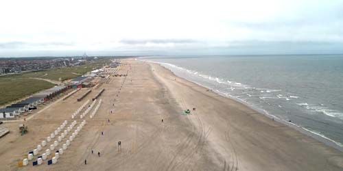 Küste mit Stränden von Katwijk aan Zee Webcam - Haag