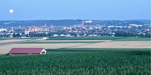 Blick auf die Stadt Landshut von Gstaudach Webcam - Landshut