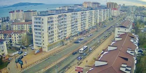 Avenue Lénine. Vue mer et montagne Webcam - Novorossiysk