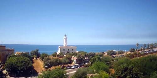 Faro sulla costa nel comune di Anzio Webcam - Roma