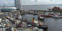 Der Hafen ist Panorama Webcam - Bremerhaven
