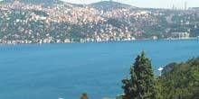 Panorama der Bosporus-Straße vom Ulus Park Webcam - Istanbul