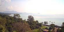 Panorama der Bucht von der EJBV Villa Webcam - Samui