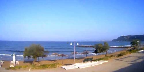 Promenade avec plages à Corfou Webcam - Kerkyra