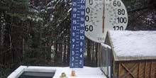 Épaisseur et température de la neige à Mount Snow Webcam - Bennington