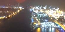 Seehafen - Panorama aus großer Höhe Webcam - Miami