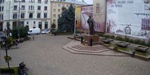 Monumento a Shevchenko sulla piazza Webcam - Tchernivtsi