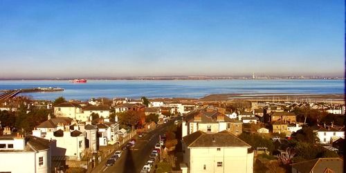 Der Solent. Blick auf Gosport und Portsmouth Webcam - Ryde (Isle of Wight)