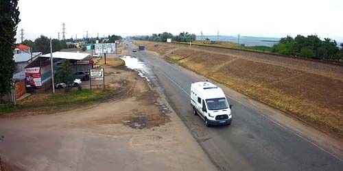Transportbewegung auf der Autobahn P-47 Webcam - New Kakhovka
