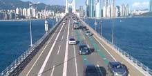 Verkehr auf der Kwanan-Brücke Webcam - Busan