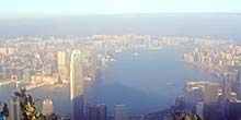 Port de Victoria, panorama depuis l'observatoire Webcam - Hong Kong