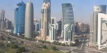 Wolkenkratzer an der Küste Webcam - Doha