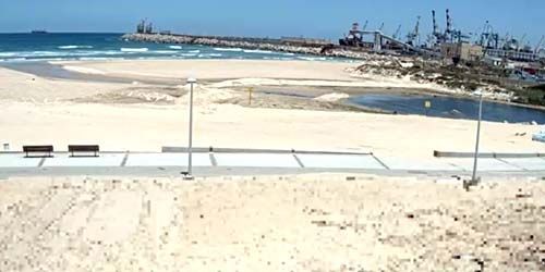 Zevulun Strand - Blick auf die Hafenstadt Webcam - Ashdod