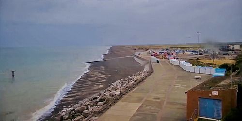 Plage d'Onival. Panorama de la mer. Webcam - Ault