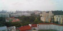 WebKamera Singapur - Blick auf den Seehafen aus großer Höhe