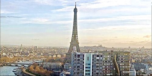 WebKamera Paris - Der Eiffelturm. Stadtpanorama.