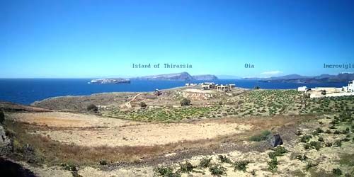 WebKamera Emborion (Insel Santorin) - Blick auf die Nachbarinseln