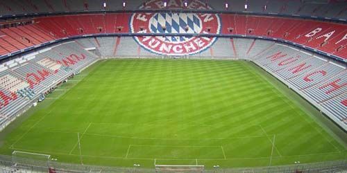 WebKamera München - Fußballplatz mit Tribünen in der Allianz Arena