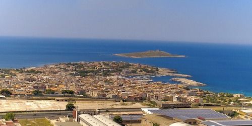Panorama de la ville. Mer tyrrhénienne Webcam - Isola delle Femmine