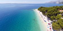 Webсam Makarska - Vue sur la mer dans le village de Brela