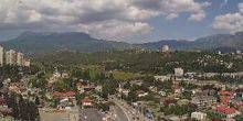 WebKamera Aluschta - Panorama aus der Höhe, Blick auf die Berge