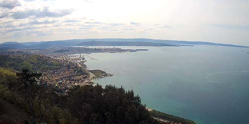WebKamera Triest - Panorama von oben, Blick auf den Golf von Triest